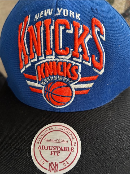 Mitchell & Ness Other - Mitchell & Ness New York Knicks Mens Royal Blue and Orange Embroidered Cap